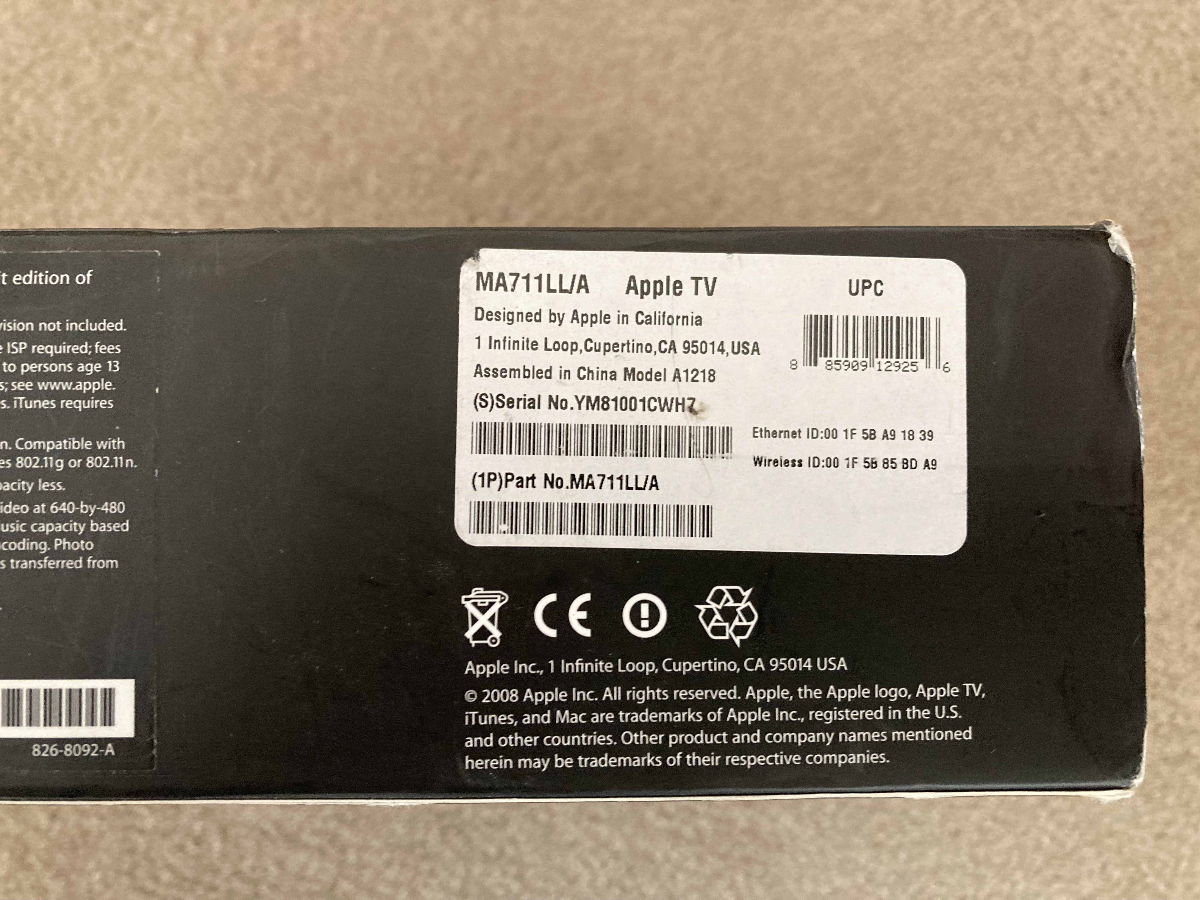 Apple TV 1st Generation Packaging